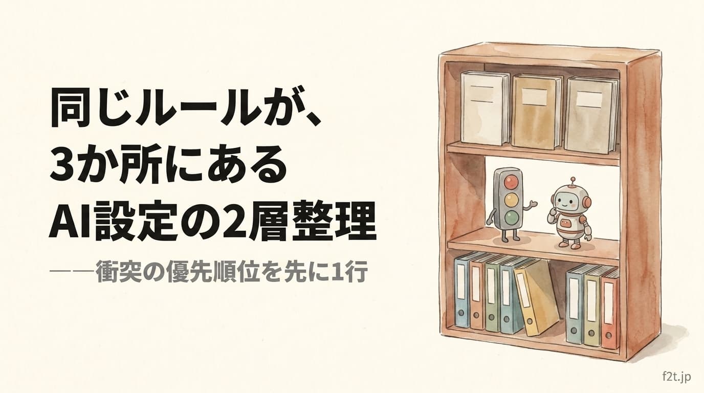 Claude Code スキル設計でルールが衝突したら。優先順位を先に1行で交通整理する