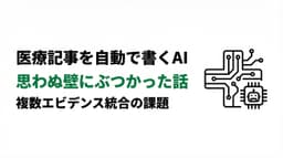 医療記事を自動で書くAIを作ったら、思わぬ壁にぶつかった話
