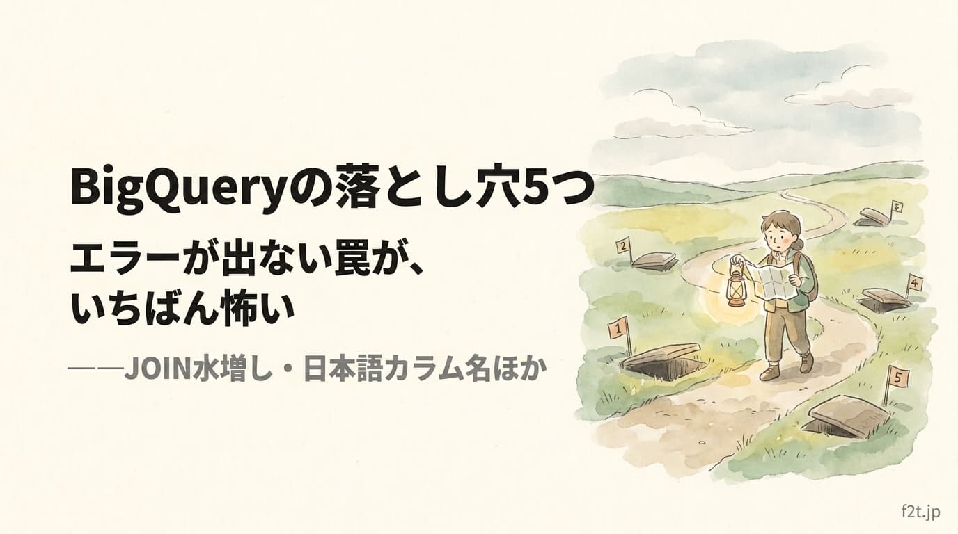 BigQuery SQLでハマる5つの落とし穴:JOIN重複・相関サブクエリ・日本語カラム名ほか