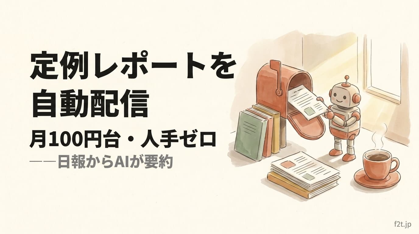 定例レポート作成を月100円台・人手ゼロに。日報からAIが要約配信するサーバーレス構成