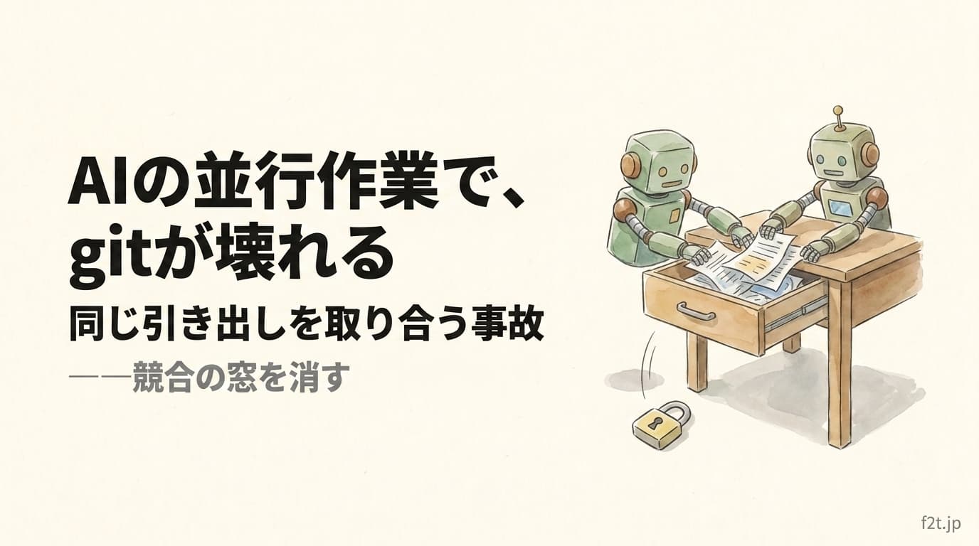 git index.lock 並行エラーの正体と対処:AIセッションがindexを取り合う事故