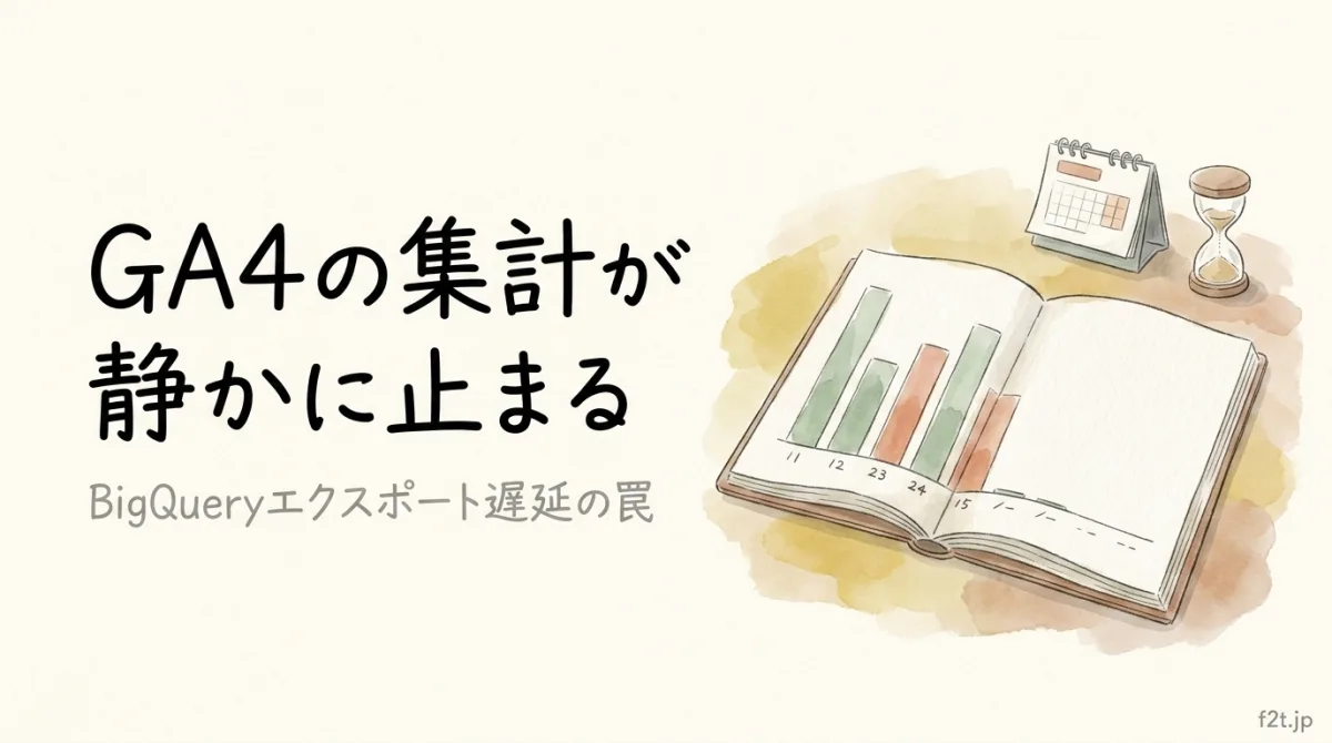 GA4のBigQueryエクスポート遅延で日次集計が2ヶ月止まった話