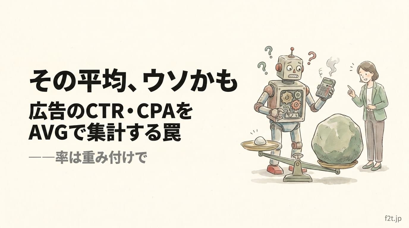 BigQueryで広告のCTR・CVR・CPAをAVG()で集計してはいけない理由