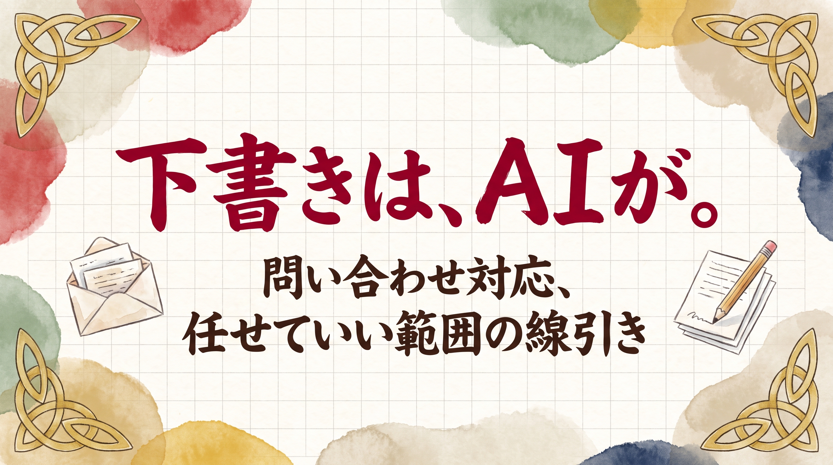 問い合わせ対応をAIで自動化するには。全自動返信をやめて、下書きまでを任せる