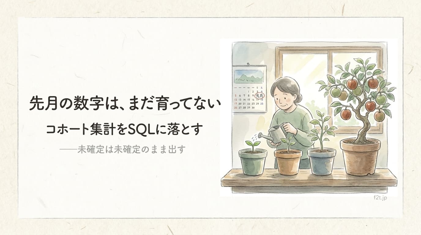 BigQueryでコホート成約率を出すSQL、「直近月だけ低い」を正しく扱う実装