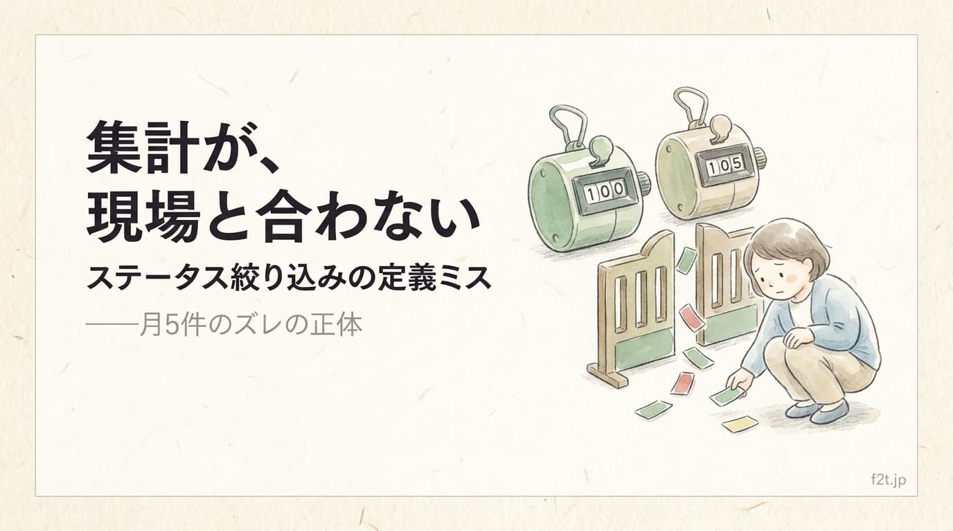 BigQueryの集計が現場と合わない? ステータスフィルタの定義ミスを見つける方法