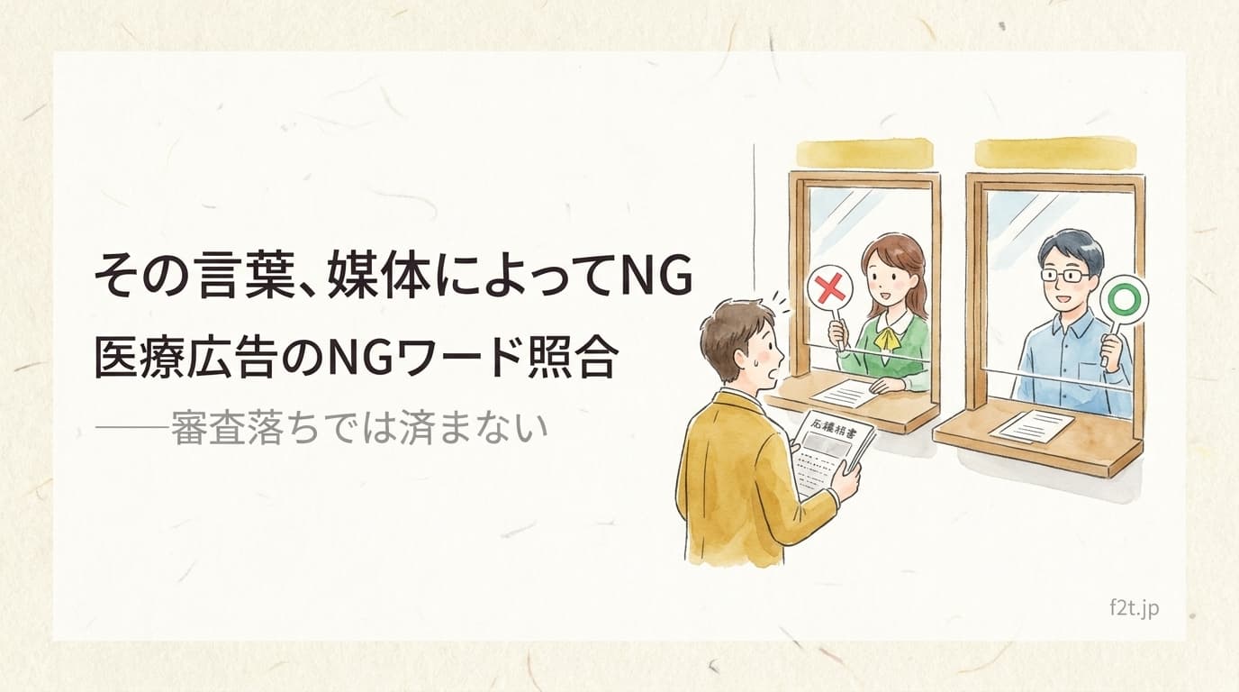 医療広告のNGワードは媒体で違う。Google広告とYahoo広告で「再生医療」の扱いが分かれる