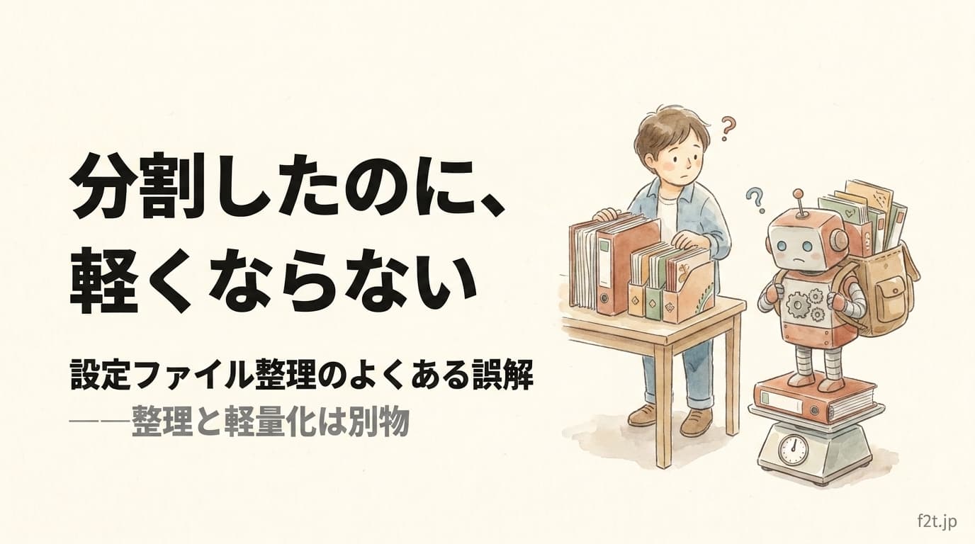 CLAUDE.mdの@importはコンテキストを減らさない:公式が明言する誤解と本当の削減策3つ