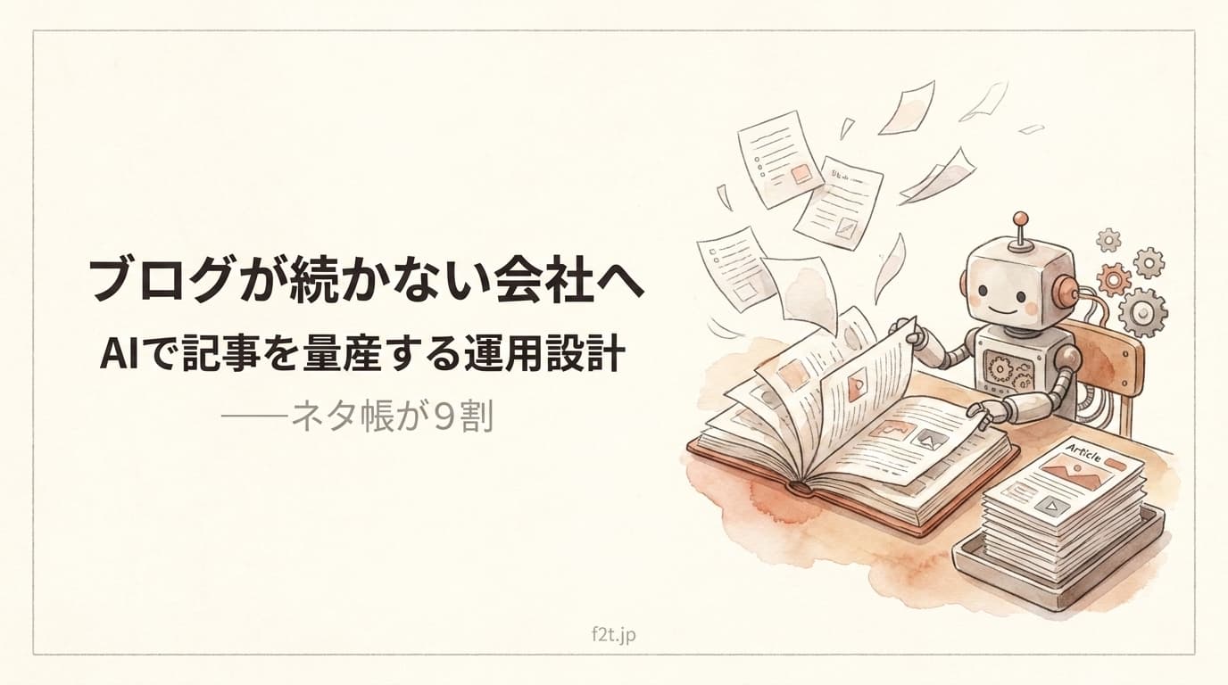 Claude Codeでブログを量産する仕組み。記事制作が続かない会社のための運用設計
