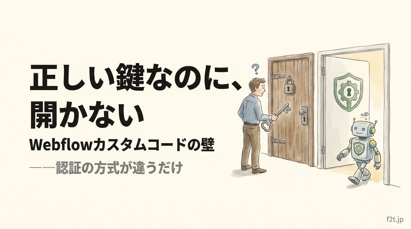Webflow Custom Code APIがBearerトークンで叩けない理由:invalid_auth_versionの正体