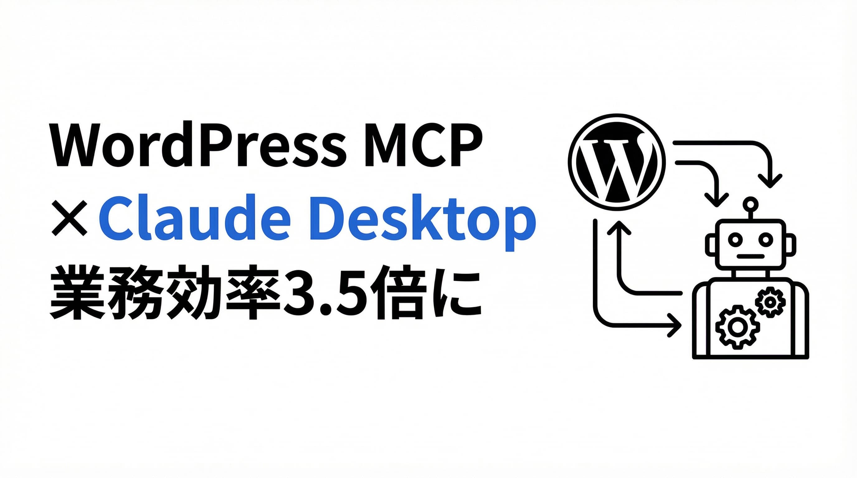 WordPress MCPとClaude Desktopで業務効率が3.5倍に!自動投稿からファイル編集まで完全自動化した私の体験談