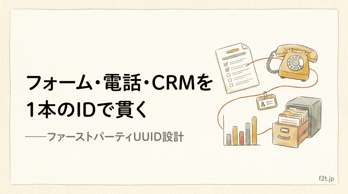 フォーム・電話・CRMを1本のIDで貫く。ファーストパーティUUIDによる計測設計